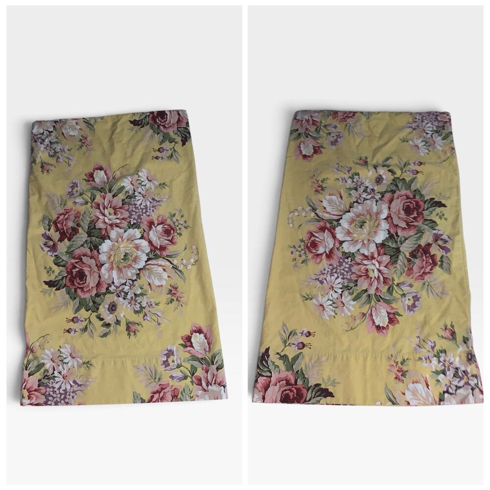 2-Vintage RALPH LAUREN Sophie Brooke Standard Pillowcases 100% Cotton